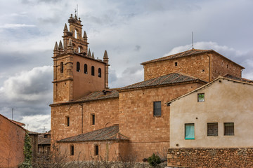 Fototapeta na wymiar Church of Santa María la Mayor in Ayllón (Segovia, Spain)
