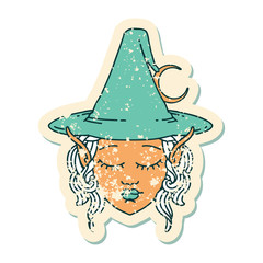 elf mage character face illustration