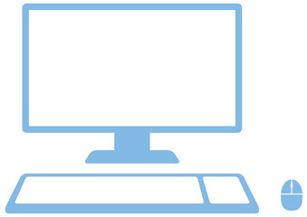 デスクトップパソコンのイラスト