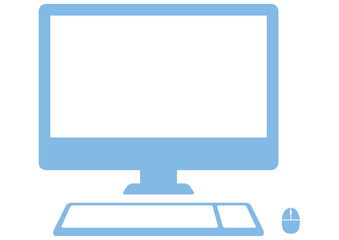 一体型デスクトップパソコンのイラスト