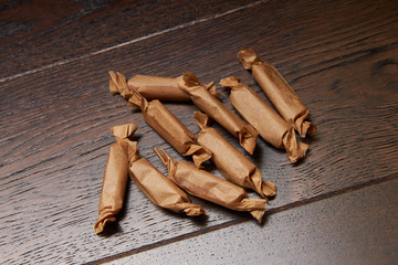 many butterscotch in wrapped