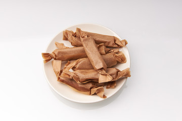 toffee on a saucer