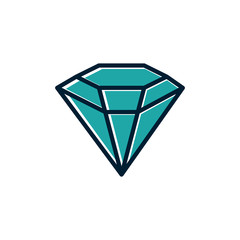 Diamond symbol icon illustration
