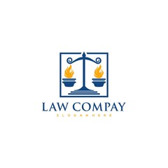 lawyers logo designs concept vector
