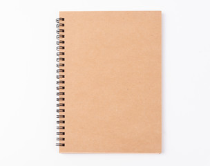 Blank notebook isolated on white background