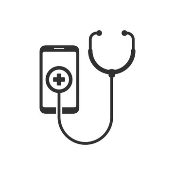 Mobile telemedicines icon vector image