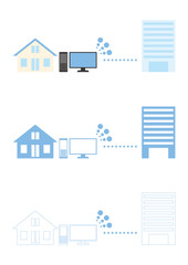 リモートワークのイラスト