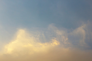 Naklejka na ściany i meble Cloudy on a hot summer day in the evening