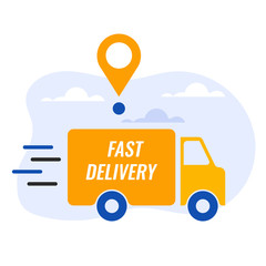 Delivery icon. Fast delivery. Vector illustration