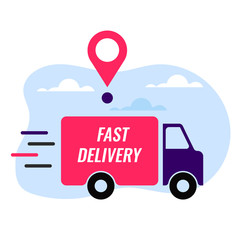 Delivery icon. Fast delivery. Vector illustration