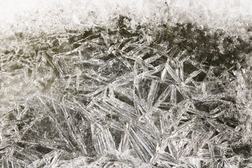 Spring ice surface.