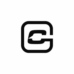  CC C letter logo design icone