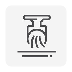 Sewer water and valve icon, 48x48 pixel perfect and editable stroke.