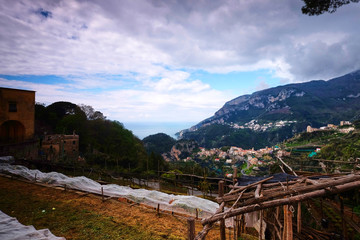 Fototapeta na wymiar View of the Amalfi coast