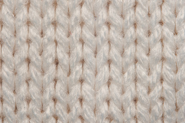 Beige texture of Knitted Sweater macro