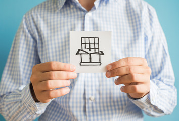 Figure icon chocolate in hand