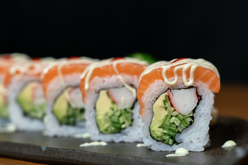 Asian Traditional Food Canadian Roll Sushi