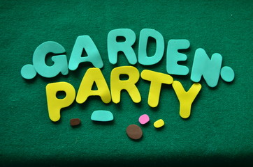 slowo garden party - obrazy, fototapety, plakaty