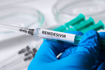 remdesivir covid-19 liquid medication background