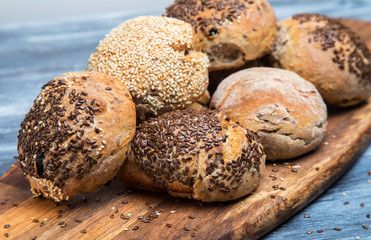 
Fresh pastries on a cutting board