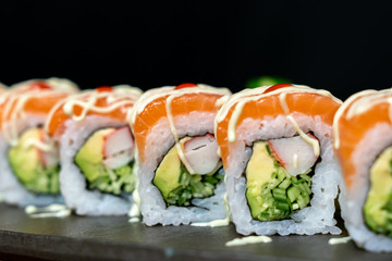 Asian Traditional Food Canadian Roll Sushi