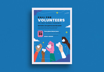 Volunteer Event Flyer Layout - Powered by Adobe