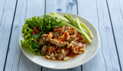 Thai Spicy Minced Pork Salad 