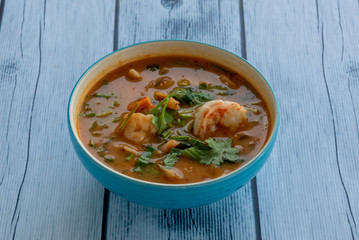 Thai Spicy Shrimp Soup 