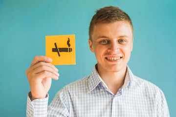 Picture icon in hand No smoking