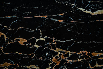 black marble slab with yellow streaks for facing, landscape, interior.