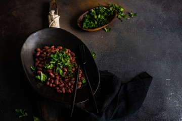 Traditional georgian lobio dish