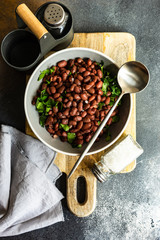 Traditional georgian lobio dish