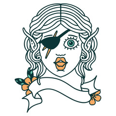 elf rogue character face illustration