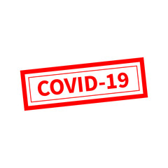 Pandemic virus covid-19 red rubber stamp vector