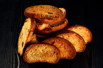 hard chuck crackers on wooden table