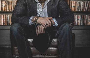 businessman sitting on a chair