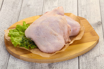 Raw chicken hip