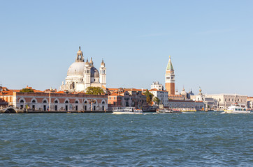 Fototapeta na wymiar Church of Santa Maria del Rosario - Fondamenta delle Zattere ai Gesuati church on Grand Canal in Venice, Italy.