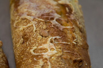 bread baguette loaf fresh cheese France bun flour flour malt bran wheat corn sunflower seeds baked cereals food crunch