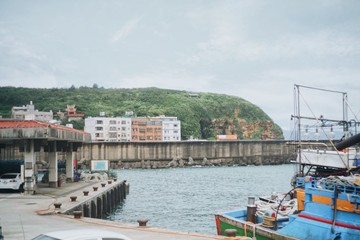 Fototapeta premium view of the port of gdansk poland