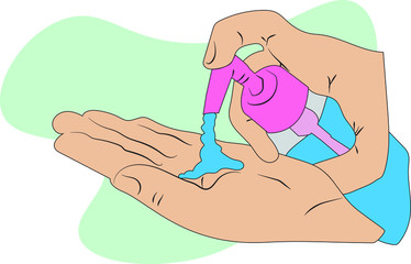 Fototapeta premium Vector illustration flat design of Covid-19 formerly known as Corona Virus awareness campaign also action and prevention to be taken