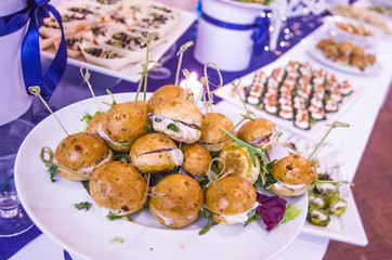 sandwiches with cold cuts and lard