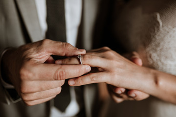 Hands with wedding ring