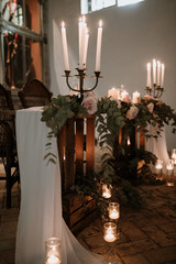 Romantic wedding table decoration