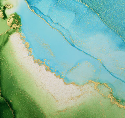 Abstract painting blots background. Marble texture. Alcohol ink colors.