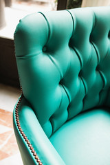 Green sofa