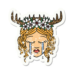 crying human druid grunge sticker