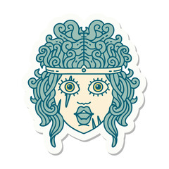 human barbarian character sticker