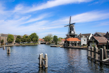 Stagnant water area with a mill