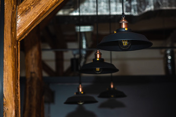 Modern office interior design. Loft Concept 3D Rendering 